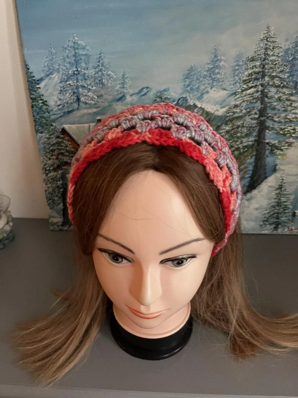 Bandeau Serre tête Headband Stirnband Hoofdband Venda Wol rood veelkleurig Ta – photo 2
